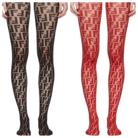 red fendi tights|Fendi inspired stockings.